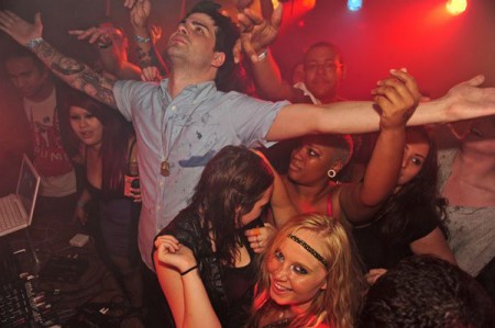 Hunter Moore enjoying his party in Chinatown