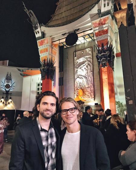 Cameron Cruz and his ex-boyfriend, Michael Nardelli at the TCL Chinese Theatres