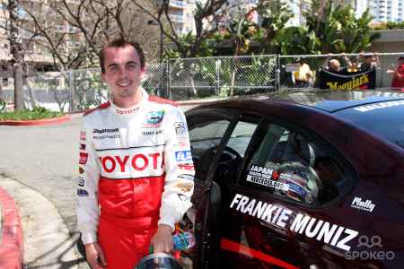 Frankie Muniz on a track for for race