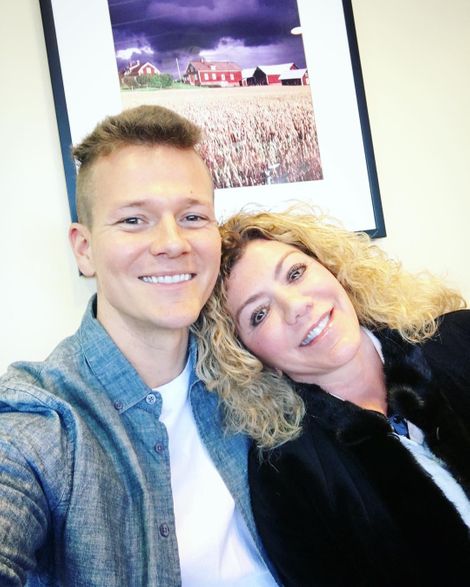 Tyler Ward with his mother
