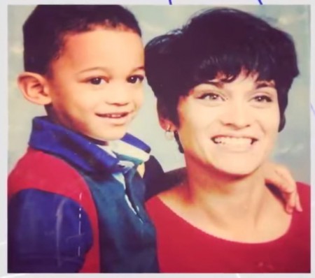 Jordan Clarkson with his mom during his childhood days