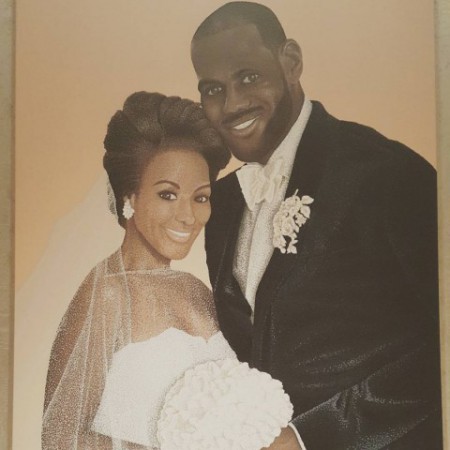 LeBron James and Savannah's wedding image