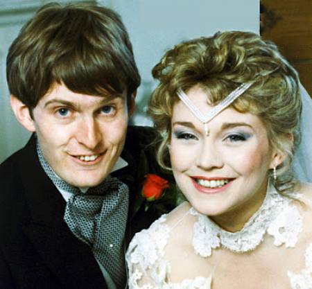 Robert Glenister and his first wife, Amanda Redman's wedding image