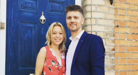  BBC's weather presenter, Bee Tucker with her husband