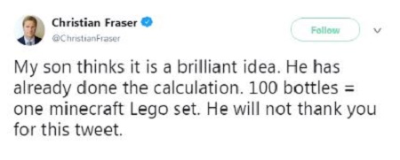 Christian Fraser gushes about his son via a tweet on 28 March 2018