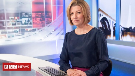BBC World News America, Laura Trevelyan presenting news at BBC News. 