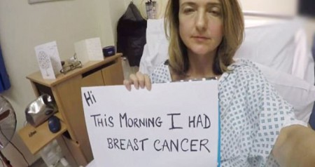 Victoria Derbyshire announcing her breast cancer