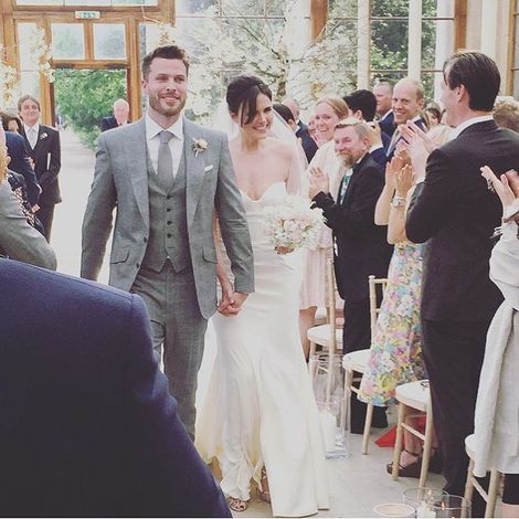 Emer Kenny and Rick Edwards walked down the wedding aisle on  28 May 2016