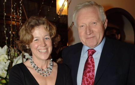 David Dimbleby with his second and current wife, Belinda Giles; Know about their personal life
