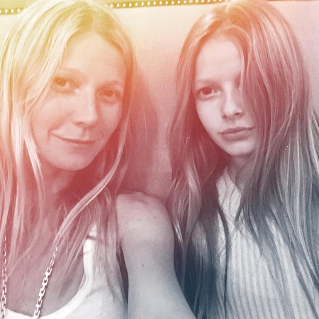 Apple Martin with her mother, Gwyneth Paltrow