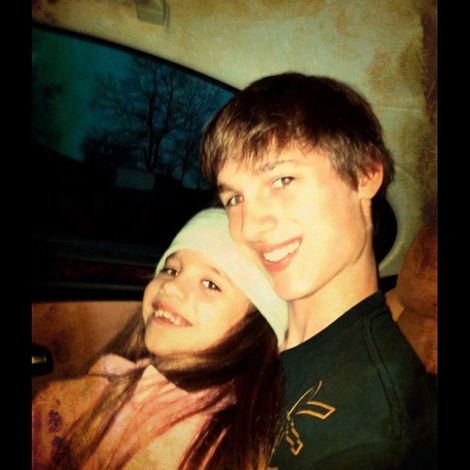 Tyler Ziegler with his half sister Mackenzie Ziegler