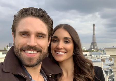 James with his wife in Paris