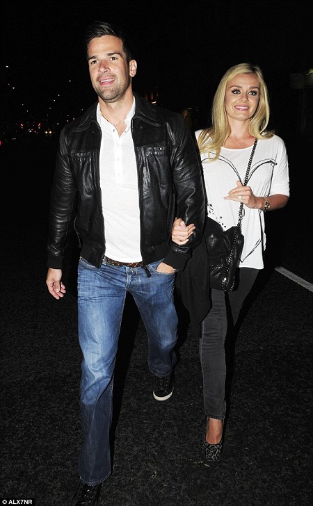 Gethin with his ex-fiance felt cosy holding hand