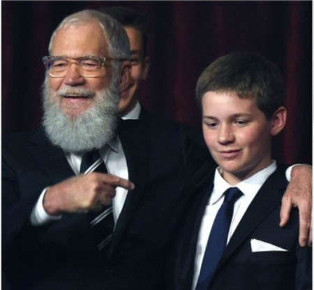 David Letterman is proudly showing his son, Harry Joseph Letterman