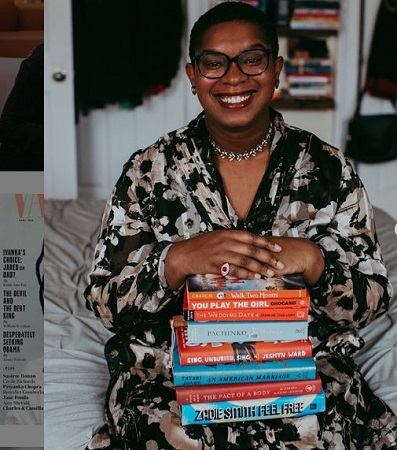 Image: Ashley C. Ford showing her book collection. Source: Instagram