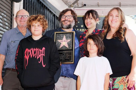 Image: Jack Black Family, sons, wife, sister