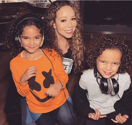 Mariah Carey & Nick Cannon shared twin kids Monroe and Moroccan Scott Cannon.
