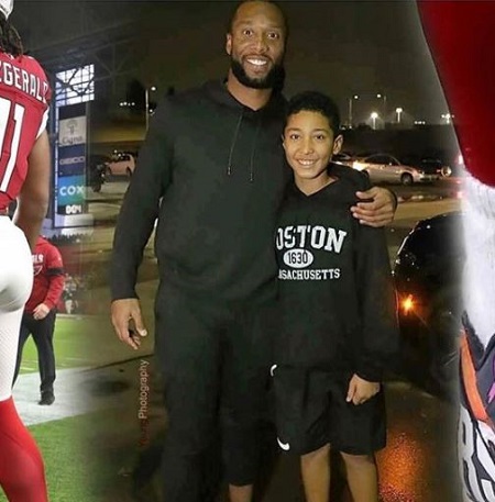 Larry Fitzgerald With His Son, Devin Fitzgerald