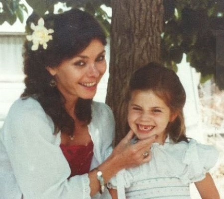 The childhood image of Fairuza Balk with her beloved mother Cathryn Balk.