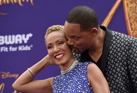 Will Smith with his wife Jada Smith at an award show