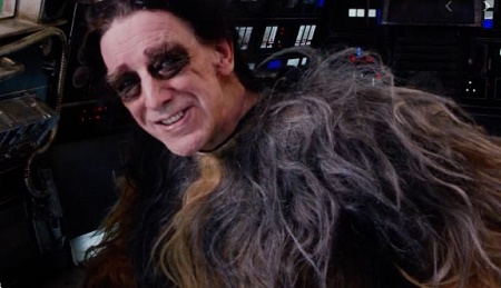 Peter Mayhew as Chewbacca in Star Wars 7 