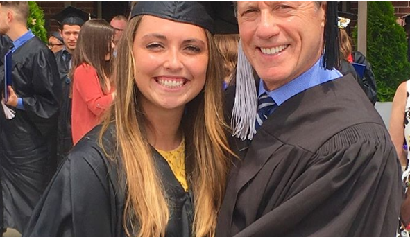 Corey Mcpherrin with his daughter Margaret at her graduation