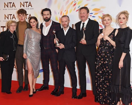 The whole cast of Peaky Blinders at an award show