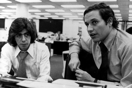 The two most famous newspaper, Bob Woodward and Carl Bernstein 