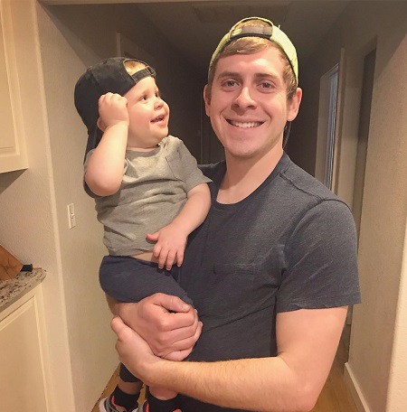Austin Forsyth With His Two Years Old Son, Gideon Forsyth