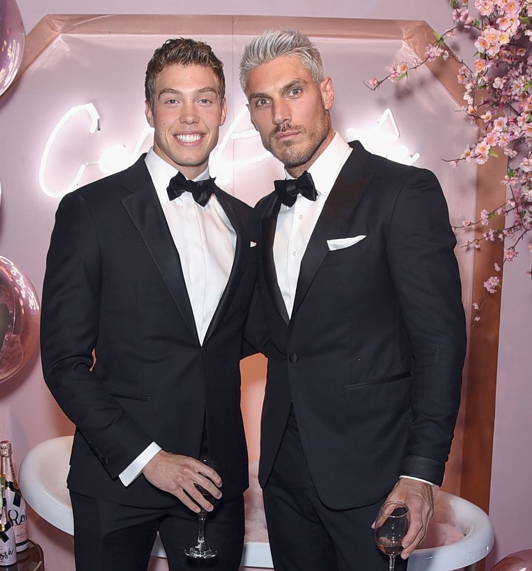 Chris Appleton(right) with his gay partner, Derek Chadwick, attending an beauty launch.