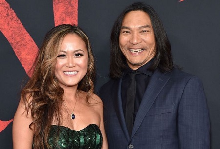 The actor Jason Scott Lee and his wife Diana Chan attended the premiere of his latest movie Mulan.
