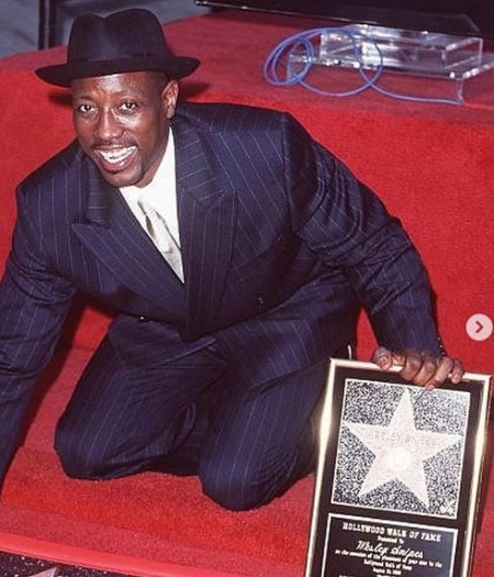 The actor Wesley Snipes, who received a star on the Hollywood Walk of Fame has a net worth of around $10 million.