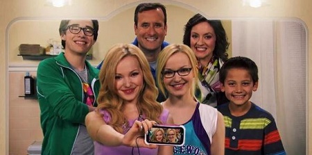  Joey Bragg With His Co-Stars Including Dove Cameron