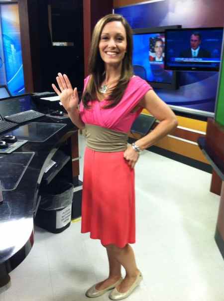 Rebecca Schuld having fun during work at WDJT CBS 58. Who is Schuld's husband?