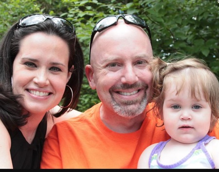Courtney Donohoe With Her Husband, Bromley And Their Daughter