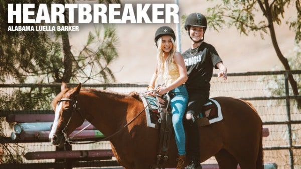 Alabama Luella Barker with her brother Landon Asher Barker riding horse in her song Heartbreaker