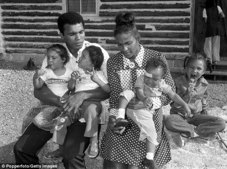 Muhammad Ali with his family