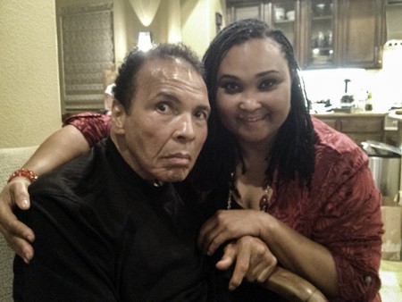 Maryum Ali with her proud father, Muhammad Ali
