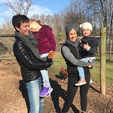 Jenna Wolfe with her girlfriend and two daughters