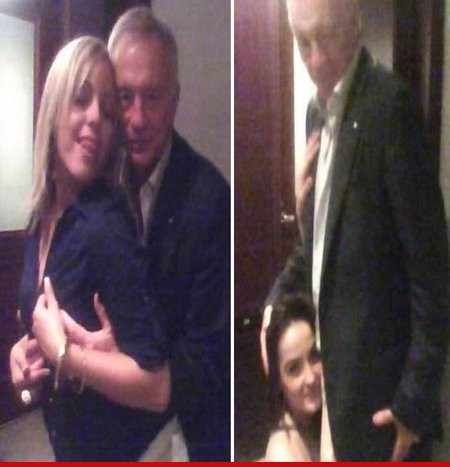 Jerry Jones with two younger girls. A pic got viral on Twitter as part of his controversy