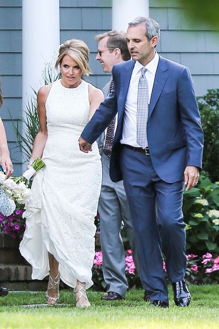 Katie Couric and John Molner at their wedding days