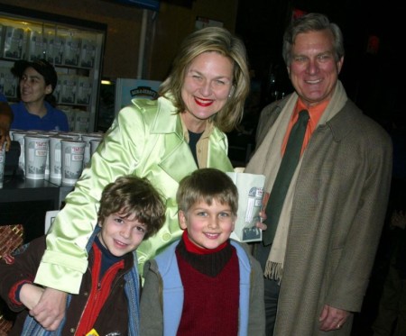 Cynthia McFadden and James Hoge with their son and his friend