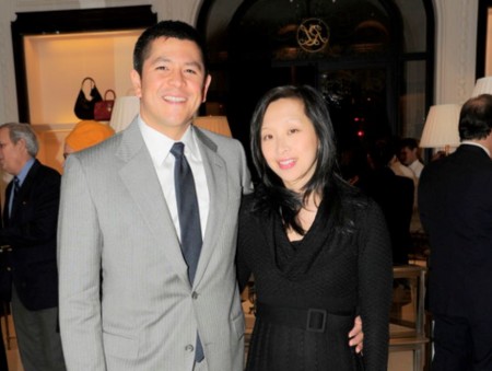 Judy Chung and her husband at Ralph Lauren publication