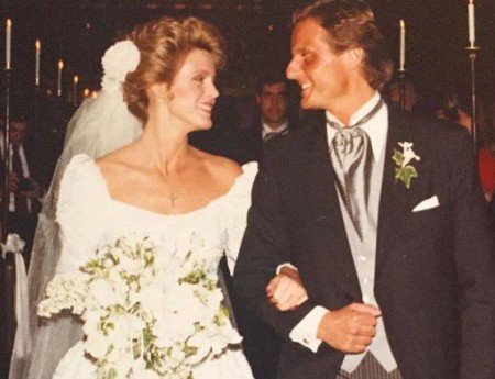 Karl Wellner and Deborah Norville at their wedding day