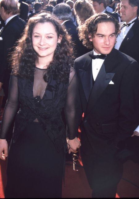 Sarah Gilbert and Johnny Galecki at the Emmy Award Ceremony