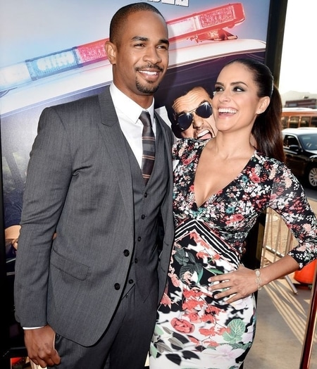 Damon Wayans Jr. and his wife Samara Saraiva at the premiere of Let's Be Cops