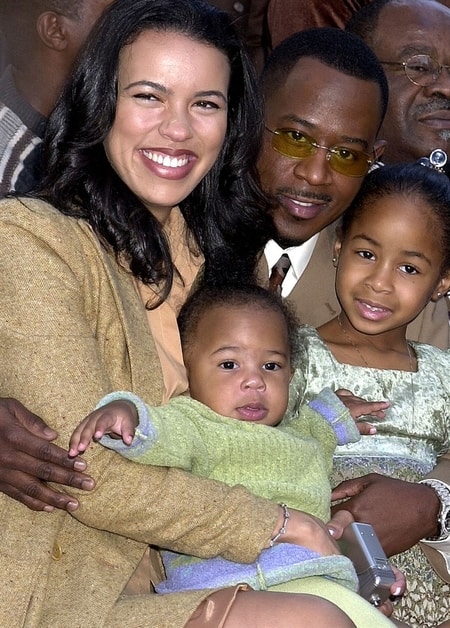 Shamicka Gibbs and Martin Lawrence with their two daughters