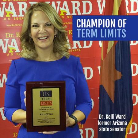 Dr. Kelli Ward received an accolade for the Champion of Term Limits