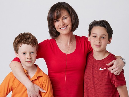 Zachary Raphael Cohn and his brother, Samuel Wyatt Cohn with their mother, Elizabeth Vargas