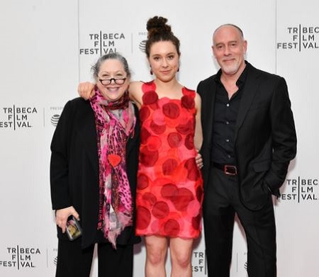 Mark Cohn with his ex-wife and daughter at the Tribeca Film Festival.